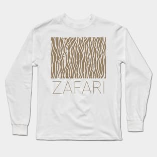 Beige zebra Long Sleeve T-Shirt